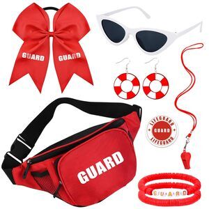 8236 7pcs Guard Costume For - Guard Fanny Pack Red Headband